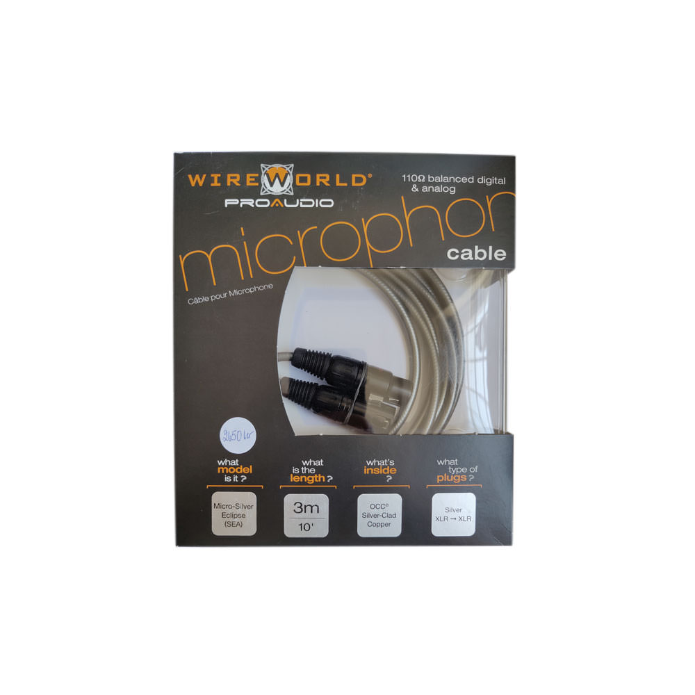Wireworld Micro-Silver Eclipse Microphone cable XLR-XLR, 3m (NEW)