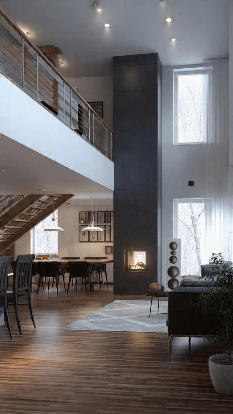Öppen planlösning med högt i tak och trägolv - perfekt akustik för musik. Loft, fönster och solljus skapar en härlig atmosfär.