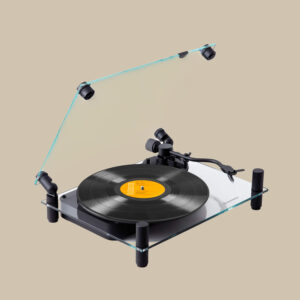 Transparent skivspelare